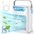 Personal Air Cooler - Portable Air Conditioner, 3 in 1 Air Cooling Fan with 3 Wind Speeds, Large Water Tank, Colorful