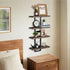 2-Tier Decorative Floating Shelves for Bedroom: Display Hanging Shelves Storage for Home Office Small Space Corner