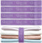 Bed Sheet Organizer Bands: Elastic Storage Size Marking Straps for Organizing Linen Closet (Queen 4PCs | Purple)