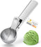 Premium Ice Cream Scoop with Trigger, Stainless Steel Heavy Duty Ice Cream Scooper Spoon, Dishwasher Safe, Perfect for