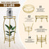 Stands2 27.1 inch Kavlium Plant Stand Indoor OutdoorTall Gold Metal Rustproof Stable Plant Tier Multiple Plant Rack