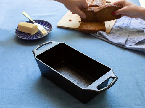 8.5 Inches Lodge Seasoned Cast Iron Loaf Pan - Pre-Seasoned Rectangular Cast Iron Bakeware- Even Browning Bread Pan
