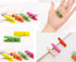 Wooden Clothes Pins, 100pcs 1.3 Inch (3.5cm) Mixed Colored Small Clips with 33 Feet Jute Twine