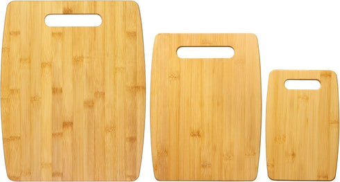 Totally Bamboo 3-Piece Cutting Board Set, Assorted Sizes, Bamboo Wood for Kitchen