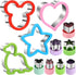 Sandwiches Cookie Cutter Set, Mouse, Dinosaur, Heart, Star Shapes, Food Grade Cookie Cutters for Decorating Food
