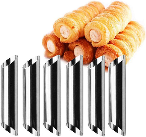 Stainless Steel Cream Horn Molds - 21 Pcs Cannoli Form Tubes & Conical Mold