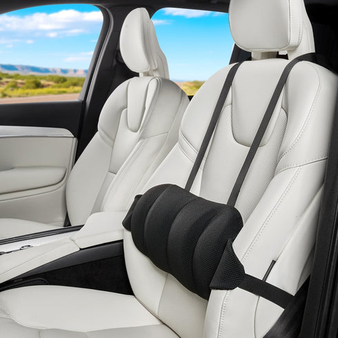 Veitail Lumbar Support Pillow for Car,Back Support for Car Seat Cushion,Adjustable Straps Securely