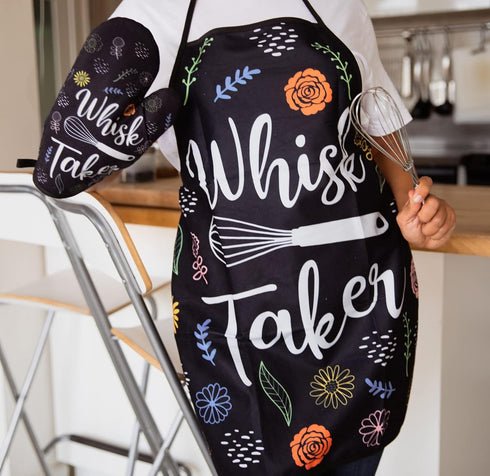 Whisk Taker Funny Kitchen Cooking Baking Graphic Novelty Oven Mitt - Cool Food Novelty Cookware