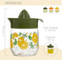 Crystalia Manuel Citrus Juicer with Glass Storage Jar - Handheld Juice Press Extractor for Lemon, Orange, Lime,