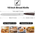 imarku 10-Inch Bread Knife - German High Carbon Stainless Steel Professional Grade Serrated Edge Cake Knife