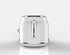 CULINARY CHEF 2 Slice Toaster - Retro Style, Wide Slot for Bread, 5 Adjustable Toast Settings, White