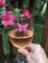 Butterfly Magnetic Wine Glass Charms - 6 Wine Magnet Drink Markers, Fun Gift for the Gardener