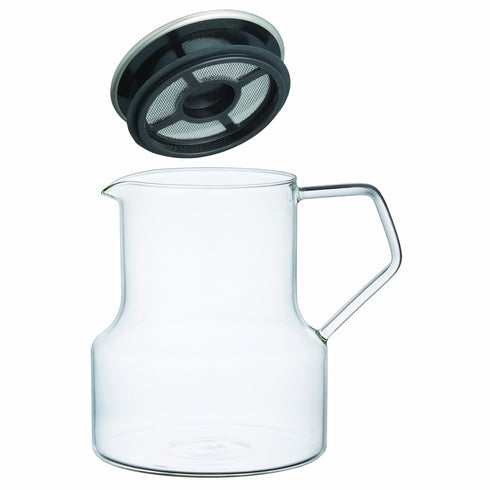 KINTO CAST 23088 One-Touch Teapot, 23.7 fl oz, Heat-resistant Glass, Microwave and Dishwasher Safe