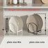 LINFIDITE 2 Pack Plate Holder Organizer, Large Dish Storage Rack for Cupboard and Countertop, Non-Slip & Rustproof Black