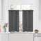 Deconovo Grommet Top Thermal Insulated Room Darkening Curtain Panels, 34x45 Inch, Dark Grey, 2 Panels for Bedroom