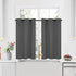 Deconovo Grommet Top Thermal Insulated Room Darkening Curtain Panels, 34x45 Inch, Dark Grey, 2 Panels for Bedroom