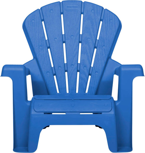 4 Pack Set Little Tikes Kids Garden Chair in Blue, Outdoor Toddler Activity Adirondack Chairs for Picnic, Garden