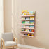 Set 6, 16 Inch Nursery Book Shelves of Pink Metal Floating Shelves for Wall, Scalloped Book Shelf for Kids Room