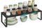 SONGMICS Spice Rack, Expandable Kitchen Countertop Shelf, Small Cupboard Organizer, Metal, Space-Saving