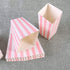 BinaryABC Popcorn Boxes, Stripe Pattern Decorative Dinnerware for Parties, 24pcs, Pink