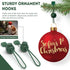 ORNAMENT ANCHOR Heavy Duty Christmas Tree Ornament Hooks for Small & Large Ornaments - Green, 24 Count - No-Slip Xmas