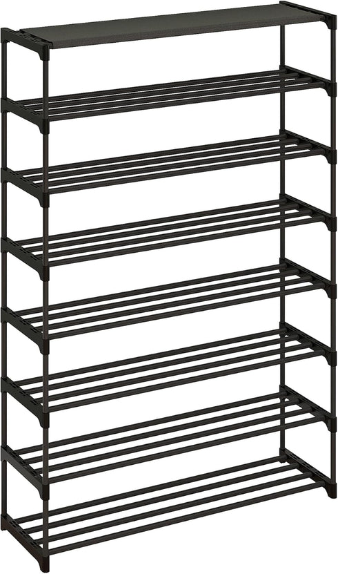 8-Tier 40 Calmootey Shoe Rack, Tall Large Capacity Pairs Shoes Storage Organizer, Stackable Wide Shoe Shelf