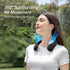 JISULIFE Portable Neck Fan, Hands-Free Bladeless Fan, 5 Speeds, 4000 mAh Battery Operated, Rechargeable, Black