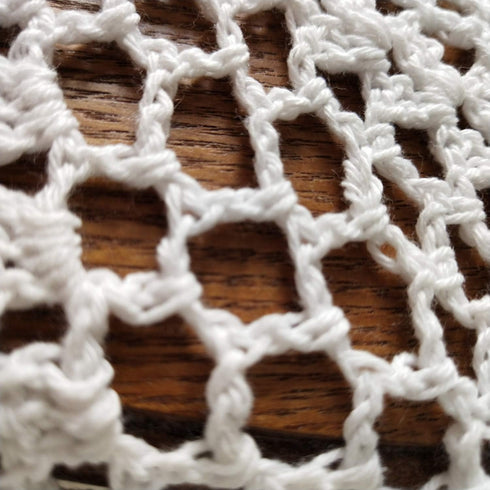 2pcs, 15X27inches,Hand USTIDE Crochet Lace Table Runner White Crochet Table Doilies Table Topper for End Table