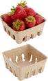 Juvale Pulp Fiber Berry Baskets, Brown Molded Pulp Fruit Containers for Farmers Market and Grocery Store (4 x 4 x 1.81