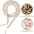 Wall Hanging Photo Display with Wood Beads Garland, Collage Picture Frame with 30 Clips for Rustic Home, Office &