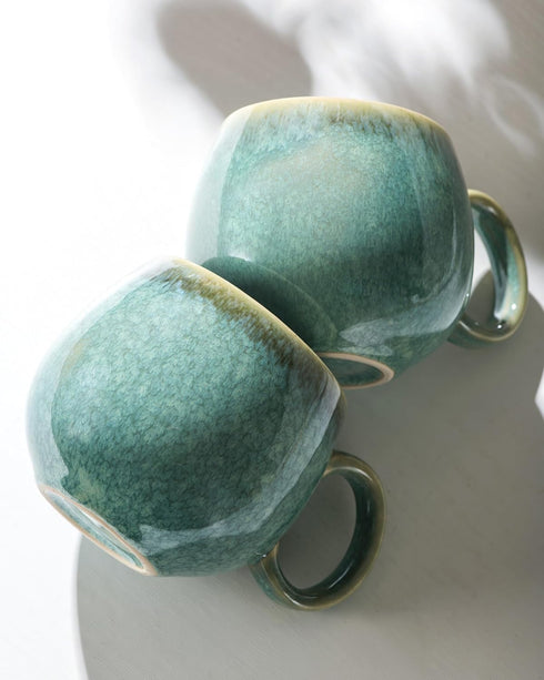 Set 4- 20 Oz Large Coffee Mugs of Ceramic Jumbo Mugs with Handle for Latte, Cereal, Tea, Cocoa, Milk, Thanksgiving