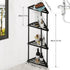 4 Standing Corner Shower Caddy, Tier Stainless Steel Organizer Stand, Rustproof Shelves for Inside Shower, Black