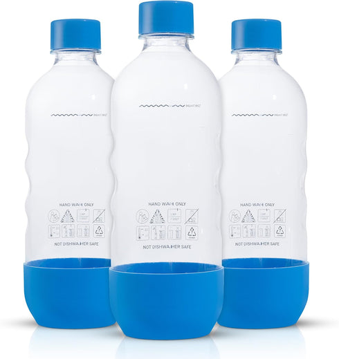 Replacement Carbonating Sparkling Water Bottles for SodaStream - 1 Liter, BPA-Free &