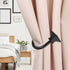 Sumnacon Set of 2 Black Curtain Holdbacks, Wall Mounted Aluminum Alloy Drapery Tiebacks with Screws for Bedroom,