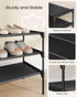 3-Tier 11.7 36.1 21 Inches, ULSH033BH01 SONGMICS Shoe Rack, Shoe Storage Organizer, Space-Saving, x x Entryway, Metal