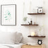 3 Fixwal Hanging Shelves for Wall, Tier Boho Wall Decor Hanging Plant Shelf Floating Shelves Rope Rustic Wood Organizer