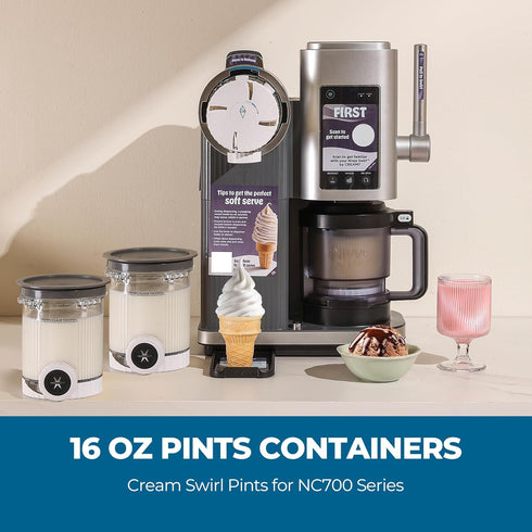 4 Pack Lids,NC700 NC700 NC701 Swirl Ice Creami Makers Pints and Makers Containers Cups creami accessories Compatible