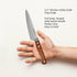 Utility Knife 5.5 Inch, MATTSTONE HILL Small Kitchen Knife, Compact Chef Knife, German Steel, Wood Handle