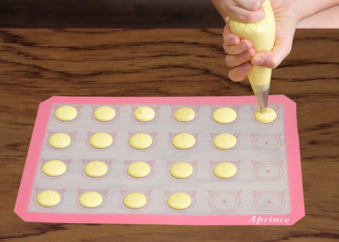 Aprince 2 Pack of Silicone Baking Mats Silicone Pastry Mat,Non-stick Baking Mat Pink 16.5x11.8x0.09 inch Silicone Mat Silicon Baking Mat Set Baking Mats Silicon Mats for Baking mats non stick silicone by Aprince