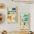 BPMFDTNL 4-Tier Wood Wall Mounted Kids Bookshelf Floating Book Shelf For Kids Rooms,Nursery & Classroom, Hanging
