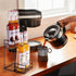 kimilus 4 Bottle Coffee Syrup Organizer Coffee Syrup Rack for Coffee Bar Kitchen Small Wine Rack for Bar Family Storage