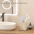 Countertop Real Natural Travertine Marble Toothbrush Holder & Pen Holder & Makeup Brush Holder & Utensil Holder