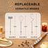 YUSWKO Wood Grain Handheld Milk Frother Wand, Rechargeable Electric Whisk with 3 Heads, 3 Speeds Drink Mixer for Coffee