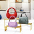 Set 3, Countertop Bag Display Stand Gold Purse Display ,Stainless Steel Heavy Duty Handbag Display Stand Shoe Rack