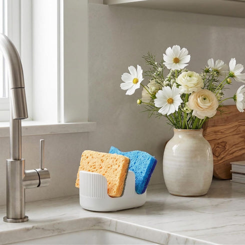 2 Countertop, Ultra Absorbent Stone Sponge Holder for Kitchen Sink, Slot Diatomite Dish Brush Sponge Holder, Diatomite