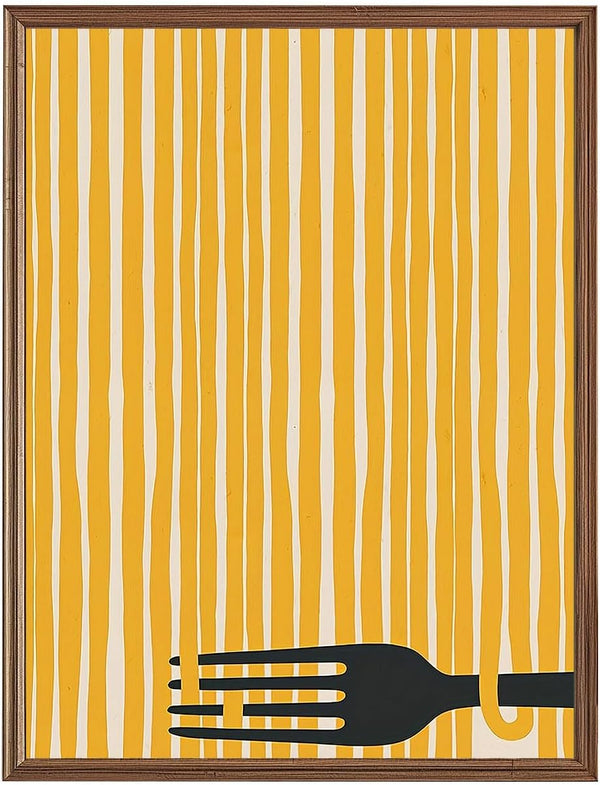 YOAXIVLK Modern Kitchen Wall Decor Trendy Funny Kitchen Food Poster Retro Food Print