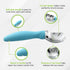 Spring Chef Ice Cream Scoop Aqua Sky with Soft Grip Handle, Professional Heavy Duty Sturdy Scooper for Gelato