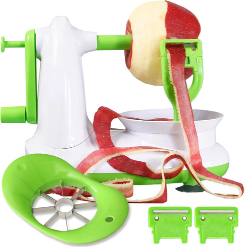 Apple Peeler, 8 Wedges Slicer Corer, Stainless Steel Blades for Apple Slicing and Coring