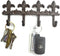Lulu Decor Cast Iron Fleur De Lis Key Hook, Antique Brown, Decorative Wall Mount