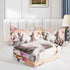 Set 2 3D Set HOSIMA Horse Bedding for Girls, Pink Cherry Blossom Printed Twin Comforter with Pillowcases, Farm Wild